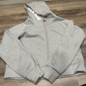 Scuba neck Light Gray Hoodie
